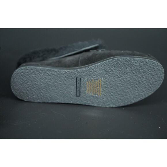 Tory Burch Aberdeen Genuine Rabbit Fur Trim Slipper Bootie SZ 5.5 NIB Black Bow - Picture 10 of 12